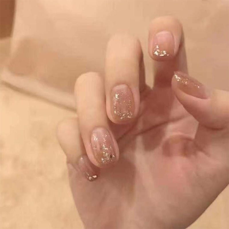 指甲贴片温柔穿戴甲果冻色甲片法式磨砂假指甲片穿戴式美甲成品