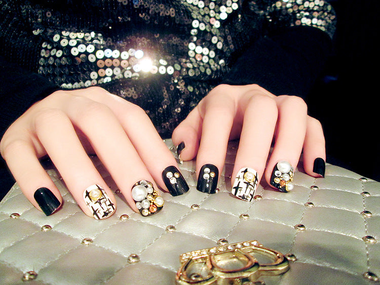 Fashion  nail Nail Tips Finished Nail Beauty Fake Nails Nail Patch Finished Nail Stickers Fake Nails D4