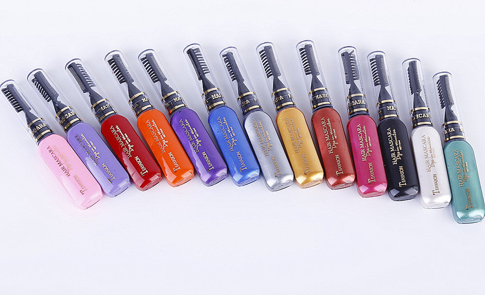 Disposable hair dye White dark blue dye Color Highlights Color Mascara dual purpose