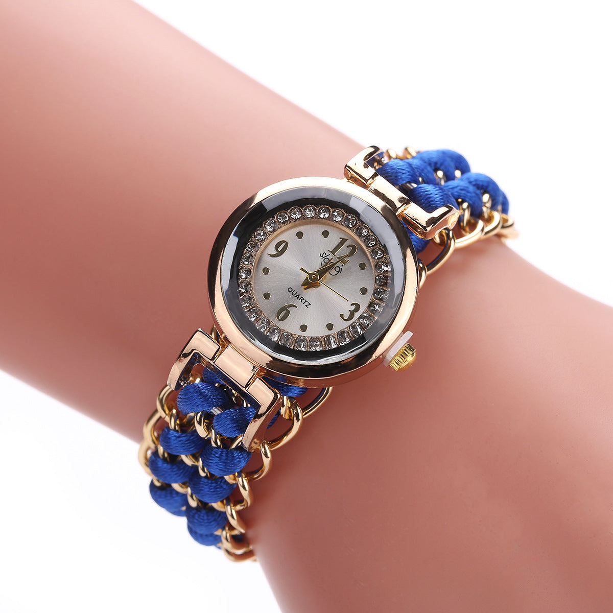 Fashion women's watchSloggi New Small Dial Diamond Women's Braided Rope Watch Women's Creative Fashion Retractable Rope Quartz Watch Wholesale