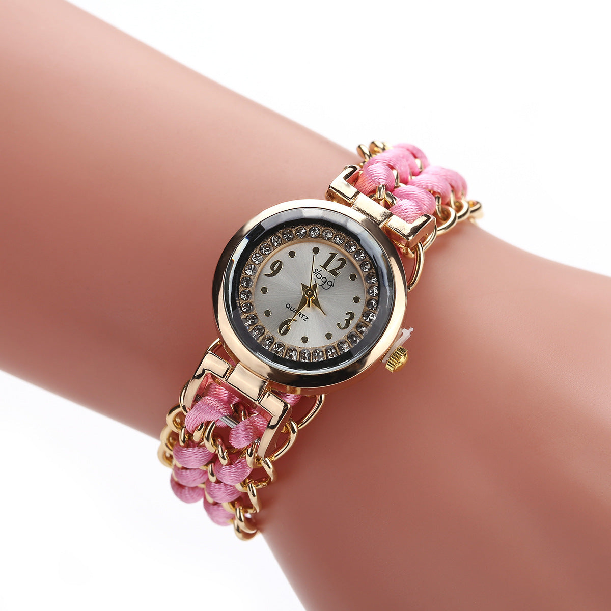 Fashion women's watchSloggi New Small Dial Diamond Women's Braided Rope Watch Women's Creative Fashion Retractable Rope Quartz Watch Wholesale