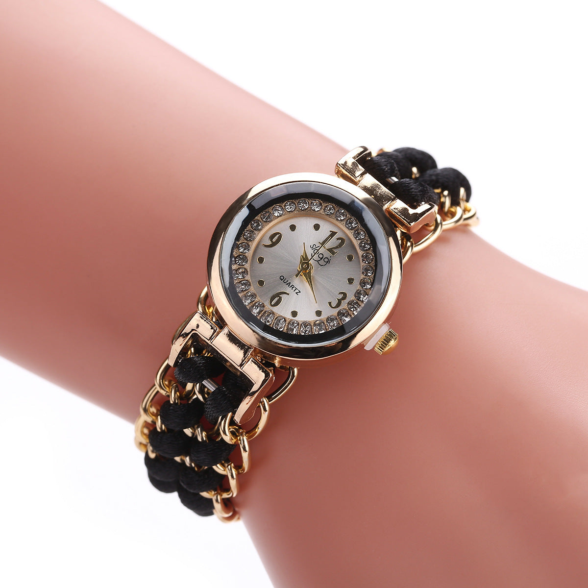 Fashion women's watchSloggi New Small Dial Diamond Women's Braided Rope Watch Women's Creative Fashion Retractable Rope Quartz Watch Wholesale