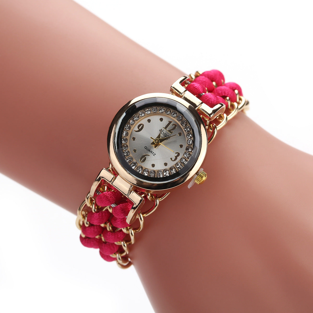 Fashion women's watchSloggi New Small Dial Diamond Women's Braided Rope Watch Women's Creative Fashion Retractable Rope Quartz Watch Wholesale