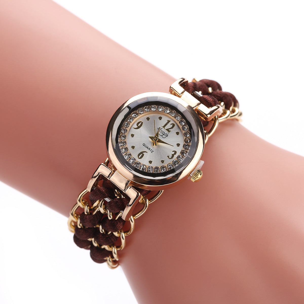 Fashion women's watchSloggi New Small Dial Diamond Women's Braided Rope Watch Women's Creative Fashion Retractable Rope Quartz Watch Wholesale
