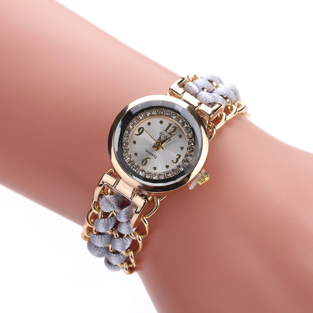 Fashion women's watchSloggi New Small Dial Diamond Women's Braided Rope Watch Women's Creative Fashion Retractable Rope Quartz Watch Wholesale