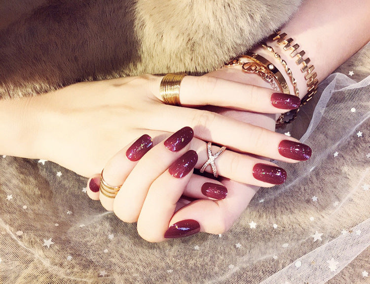 Fashion  nail Nail Tips Finished Product Fake Nails Fake Nails Pieces Manicure 24 Pieces Finished Product Good Quality L40