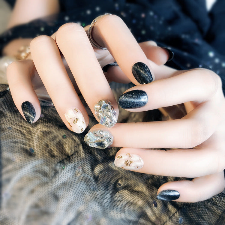 Fashion  nail Nail Tips Finished Product Fake Nails Cat Eye Shell Manicure 24 Pieces Finished Product Good Quality UV Nail L39