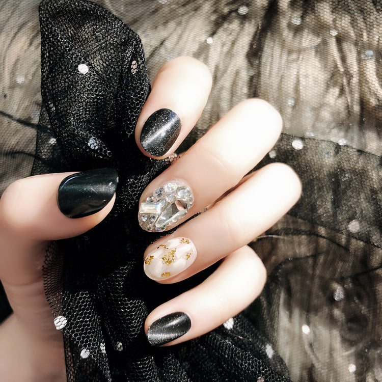 Fashion  nail Nail Tips Finished Product Fake Nails Cat Eye Shell Manicure 24 Pieces Finished Product Good Quality UV Nail L39