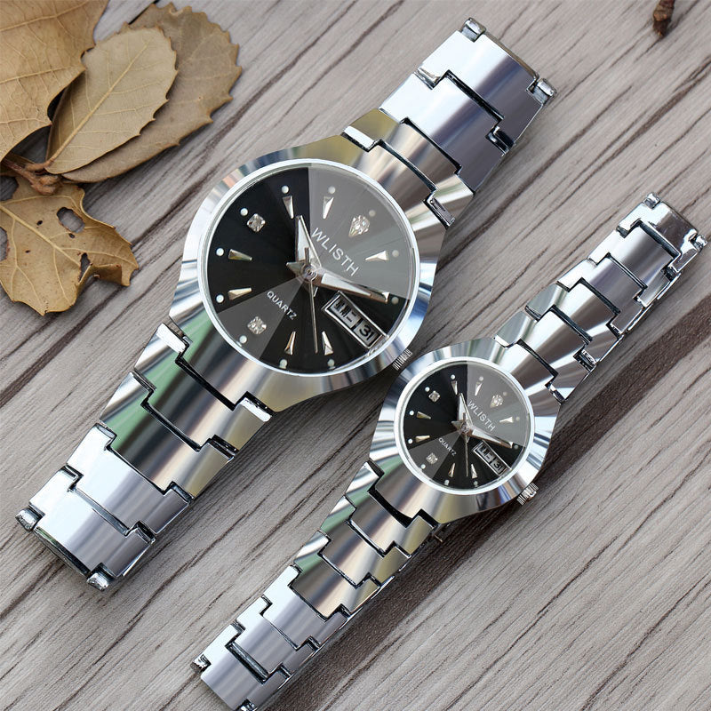 Fashion women's watchWlisth Men's Watch Fashion Men's Watch Couple Watch Luminous Waterproof Steel Watch Women's Watch Wholesale