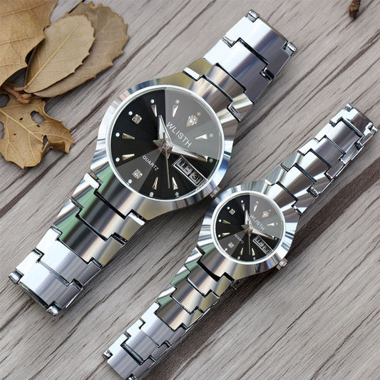 Fashion women's watchWlisth Men's Watch Fashion Men's Watch Couple Watch Luminous Waterproof Steel Watch Women's Watch Wholesale