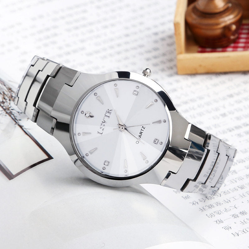 Fashion women's watchOnline Hot Sale Genuine Goods Watch Women's Men's Watch Tungsten Steel Color Men's Quartz Calendar Watch Women's Couple Student's Watch