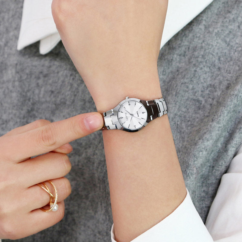 Fashion women's watchOnline Hot Sale Genuine Goods Watch Women's Men's Watch Tungsten Steel Color Men's Quartz Calendar Watch Women's Couple Student's Watch