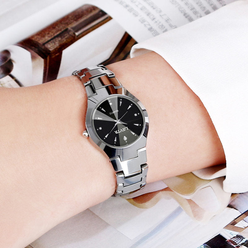 Fashion women's watchOnline Hot Sale Genuine Goods Watch Women's Men's Watch Tungsten Steel Color Men's Quartz Calendar Watch Women's Couple Student's Watch