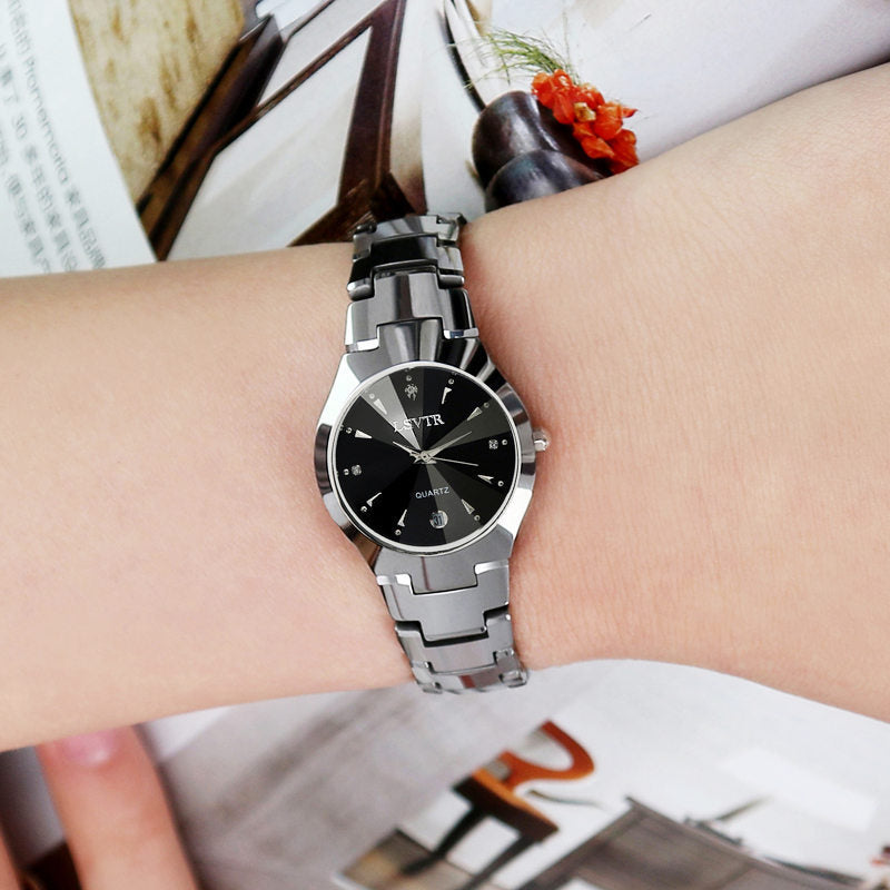 Fashion women's watchOnline Hot Sale Genuine Goods Watch Women's Men's Watch Tungsten Steel Color Men's Quartz Calendar Watch Women's Couple Student's Watch