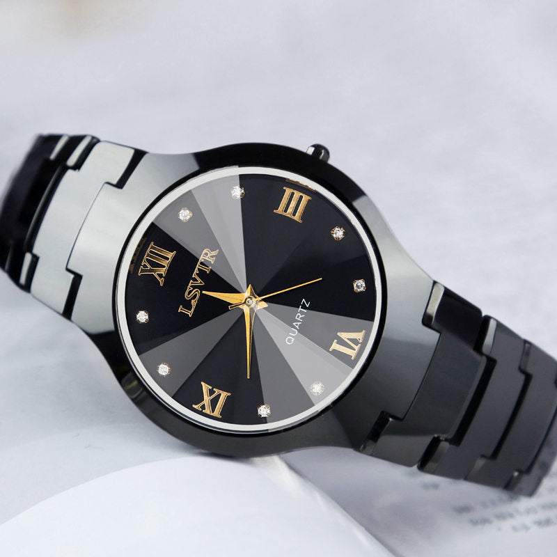 Fashion women's watchOnline Hot Sale Genuine Goods Watch Women's Men's Watch Tungsten Steel Color Men's Quartz Calendar Watch Women's Couple Student's Watch