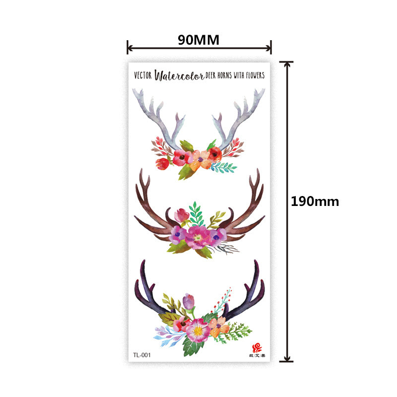 Free shipping Tattoo In Stock Factory Wholesale Tattoo Sticker Flower Animal Tattoo Sticker Waterproof Colorful Plant Animal Tattoo Sticker Tattoo