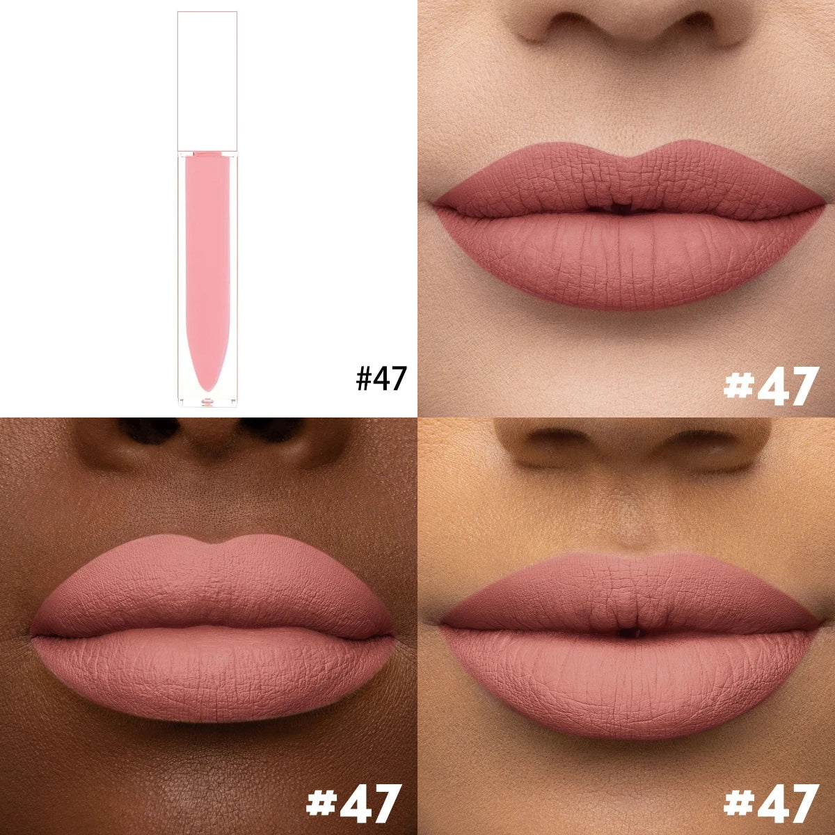 有机防水裸色液体哑光口红唇膏