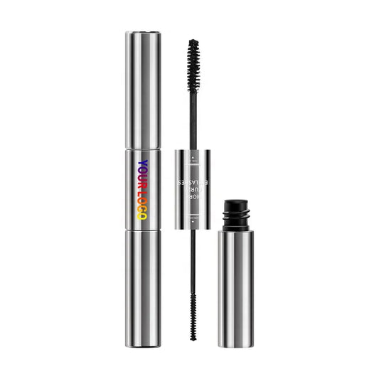 双面长戴睫毛膏OEM 2in1形状长而厚的睫毛扩展睫毛膏，带银色包装