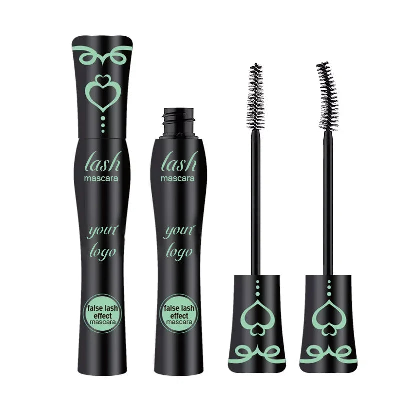 OEM Custom Logo Oil Free 4D Silk Fiber Volume Eye Lash Lengthening Makeup Natural Organic Vegan Waterproof Mascara Private Label