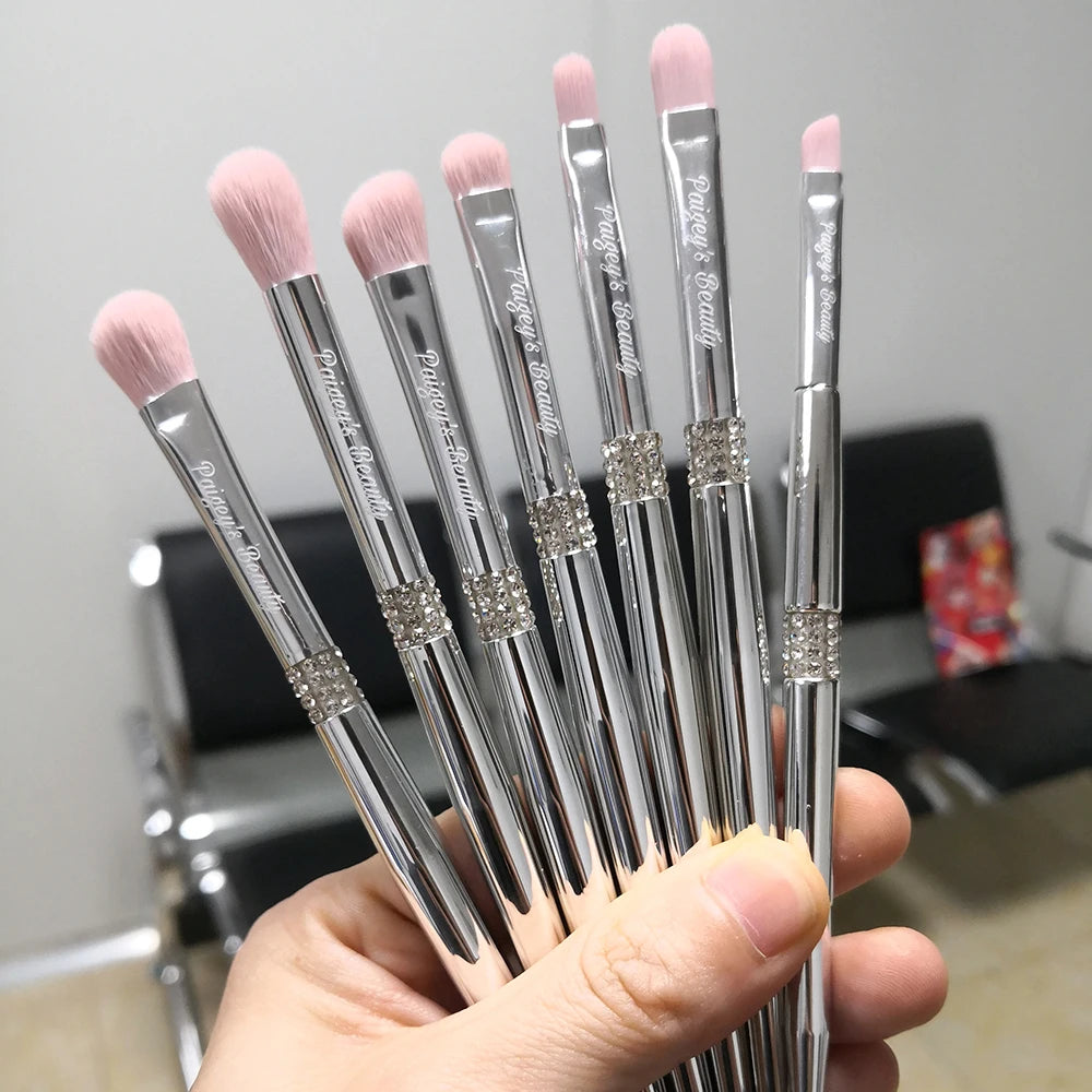 高品质定制化妆刷印花标志天然刷钻石管手柄系列化妆刷套装10支