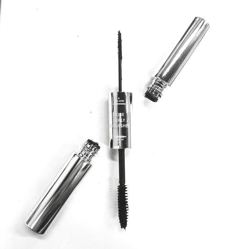 双面长戴睫毛膏OEM 2in1形状长而厚的睫毛扩展睫毛膏，带银色包装