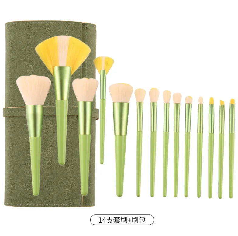 优质柔软化妆套刷私人标签眉刷多功能化妆套刷