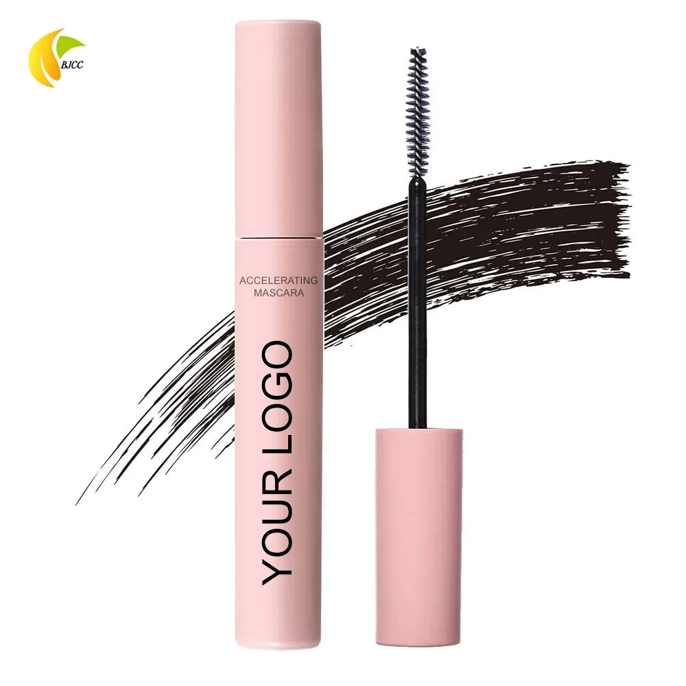 Keratin Eyelash Curl Custom Logo Organic Vegan Waterproof Thick Roll 4D Silk Fiber Eyelashes Own brand Mascara