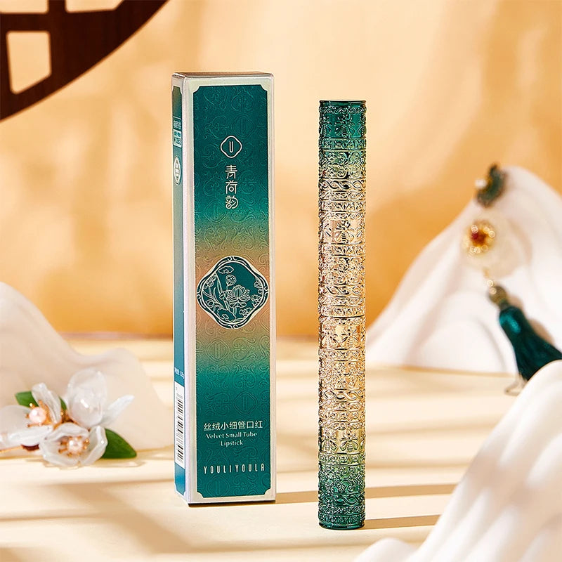 天然莲花口红唇膏不易失色天鹅绒薄雾脸哑光保湿长抱妆美白细管口红