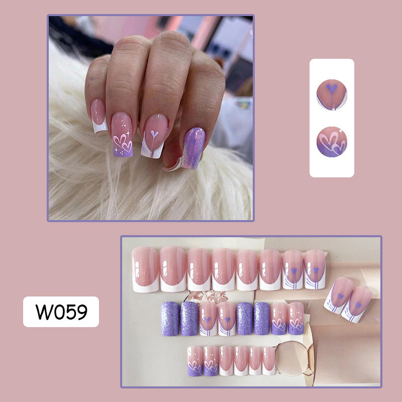 跨境穿戴甲外贸款指甲贴片诺顾美甲片假指甲美甲贴片成品甲 nails