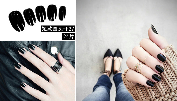 Fashion  nail Fake Nail Patch Wear Armor Finished Product Nail Tip Nail Stickers Disassembly Nail Patch Women's Removable Nail Stickers Short