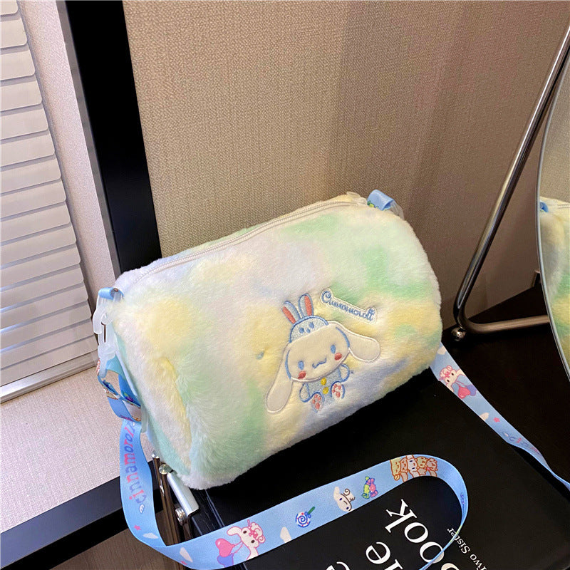 Dopamine Bag Free shipping Tattoo Vitality dopamine girl smudge bucket bag new jade cinnamon dog plush messenger bag women's versatile accessories shoulder bag