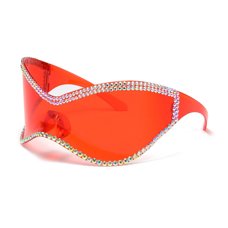 Women's fashion glasses 新款亮片抖音款女太阳镜潮小红书眼镜抄螺丝跨境旅游休闲墨镜