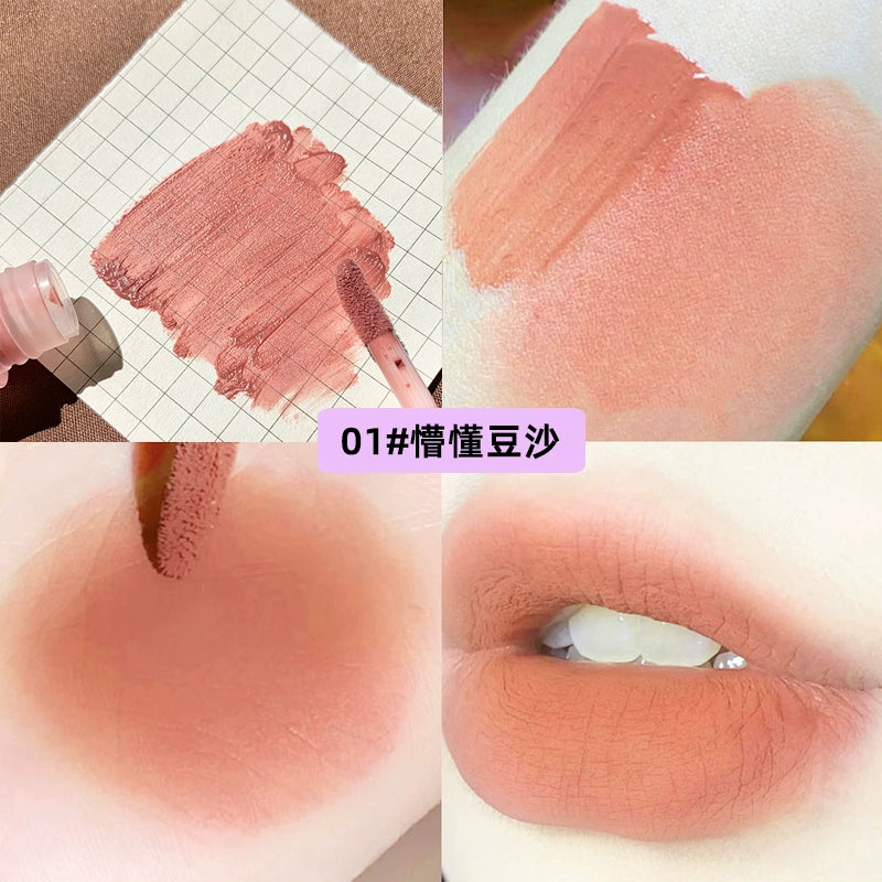 绵绵粉砂雾面口红唇釉持久不粘杯不脱色显白女学生丝绒哑光唇泥口红