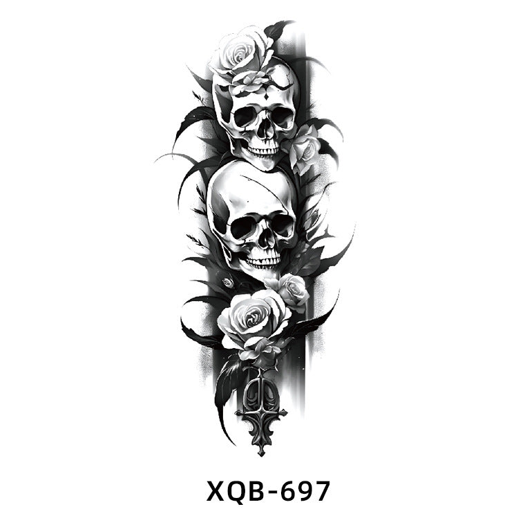 Free shipping Tattoo New Small Full Arm Animal Tiger Half Sleeve Tattoo Sticker Waterproof Sweatproof Men's and Women's Flower Arm Tattoo Sticker Paper Factory Wholesale