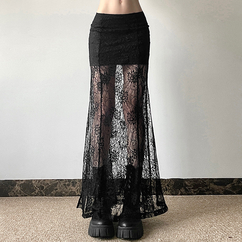Free shipping   summer new women's clothing solid color slim-fit hip-wrapped street fashion high-waisted gauze skirt dress