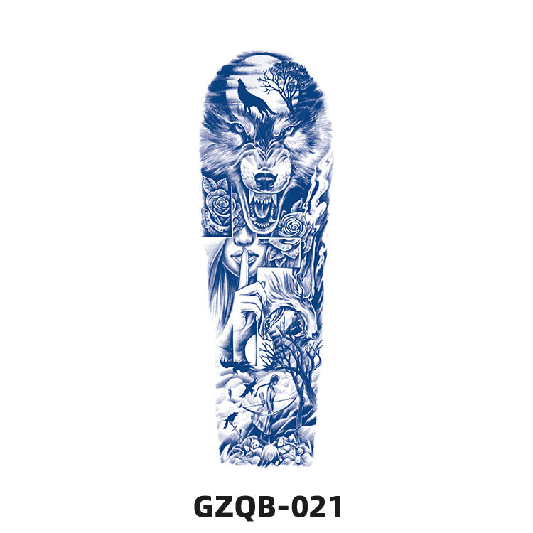 Free shipping Tattoo Factory in Stock Wholesale Herbal Juice Full Arm Tattoo Sticker Waterproof Sweat-Proof Imitation Tattoo Semi Permanent Tattoo Sticker