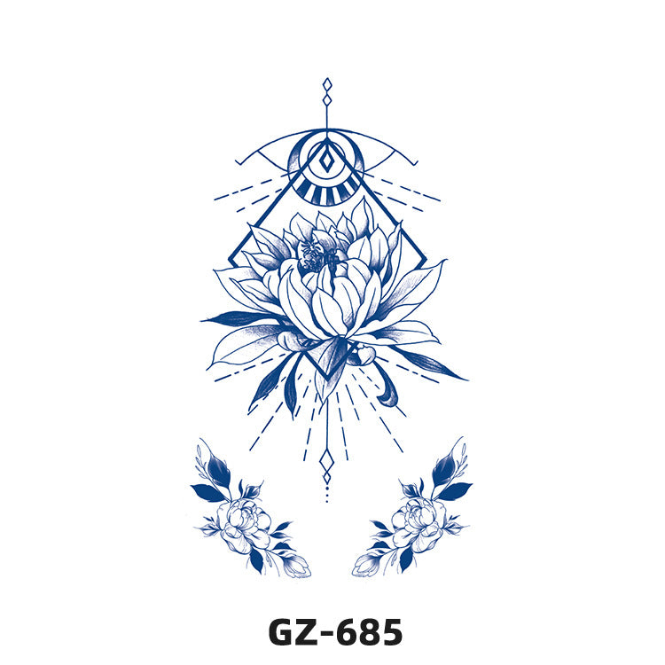 Free shipping Tattoo Herbal Tattoo Sticker Female Semi-Permanent Waterproof and Durable Grass and Wood Internet Celebrity Juice Non-Reflective Simulation Tattoo Sticker Male Advanced