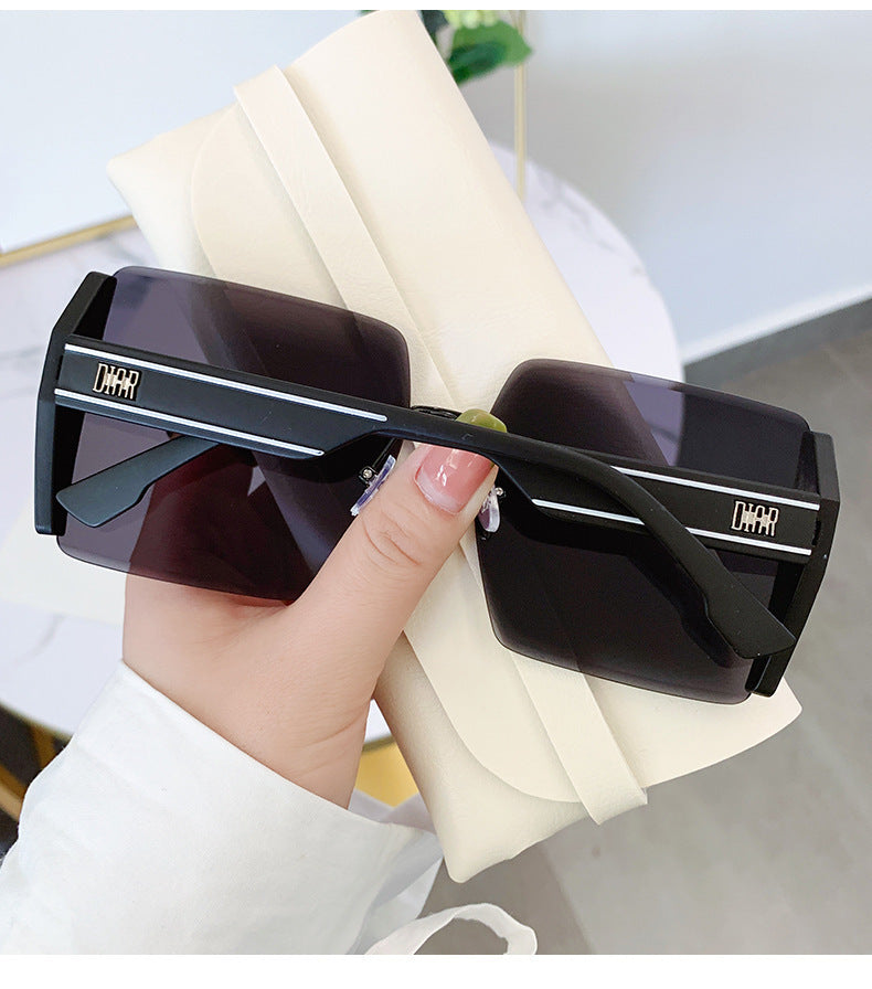 Women's fashion glasses 新款亮片抖音款女太阳镜潮小红书眼镜抄螺丝跨境旅游休闲墨镜