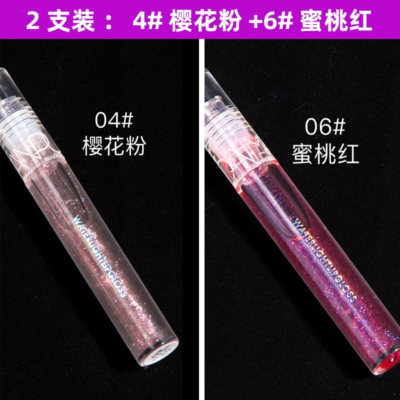 透明水光口红唇蜜珠光带闪镜面润泽唇釉嘟嘟玻璃唇保湿唇乳女学生平价