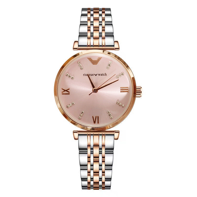 Fashion women's watchRuishi Kaiqi New Starry Women's Watch Good-looking Steel Belt Ultra-Thin Fashion Student Waterproof Quartz Watch