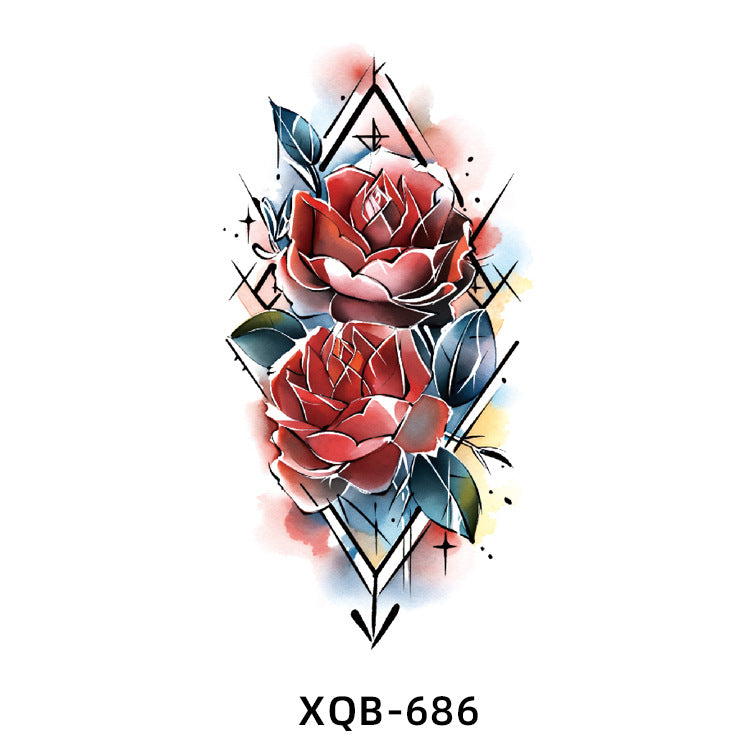 Free shipping Tattoo New Small Full Arm Animal Tiger Half Sleeve Tattoo Sticker Waterproof Sweatproof Men's and Women's Flower Arm Tattoo Sticker Paper Factory Wholesale