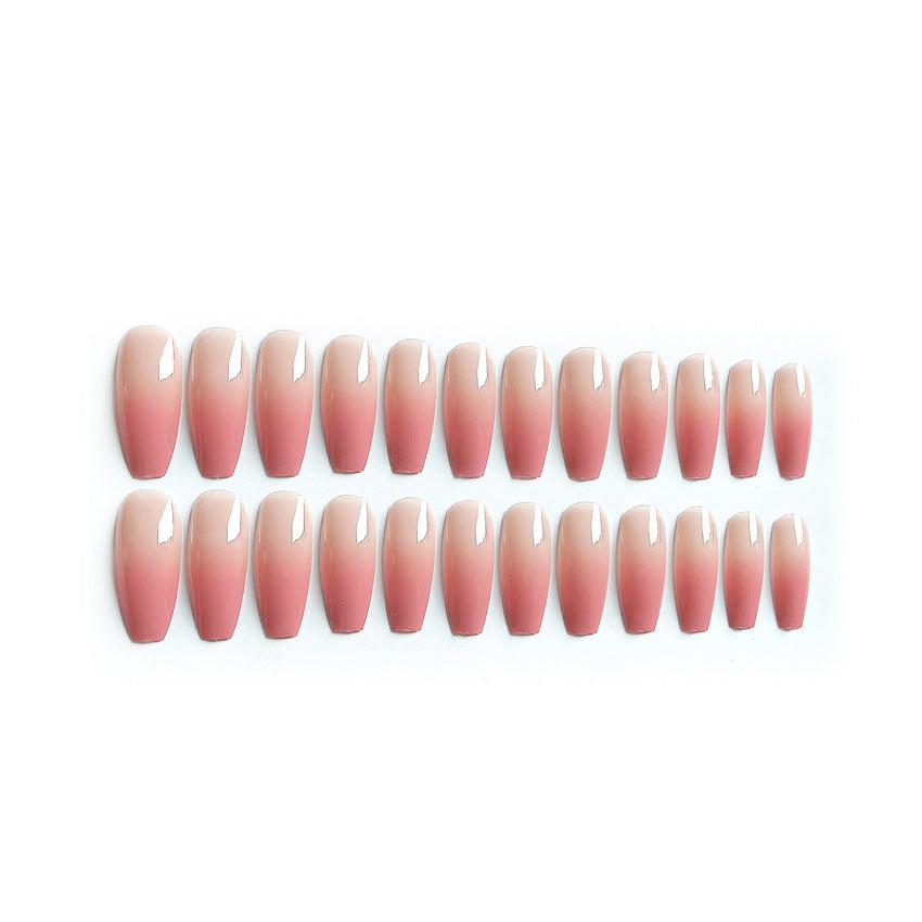 Fashion  nail Wearable Nail Sticker Gradient Wear Nail a Piece Nail Shaped Piece Removable Nail Patch Finished Product Y18