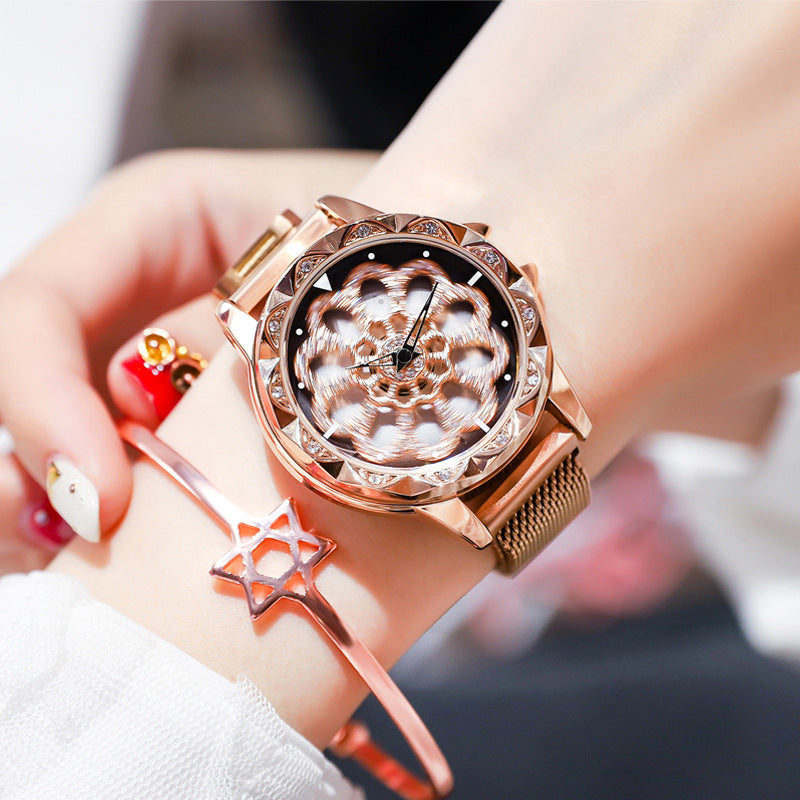 Women's fashion watch 韩版正品手表女抖音爆款时来运转手表女士时尚防水学生石英表女
