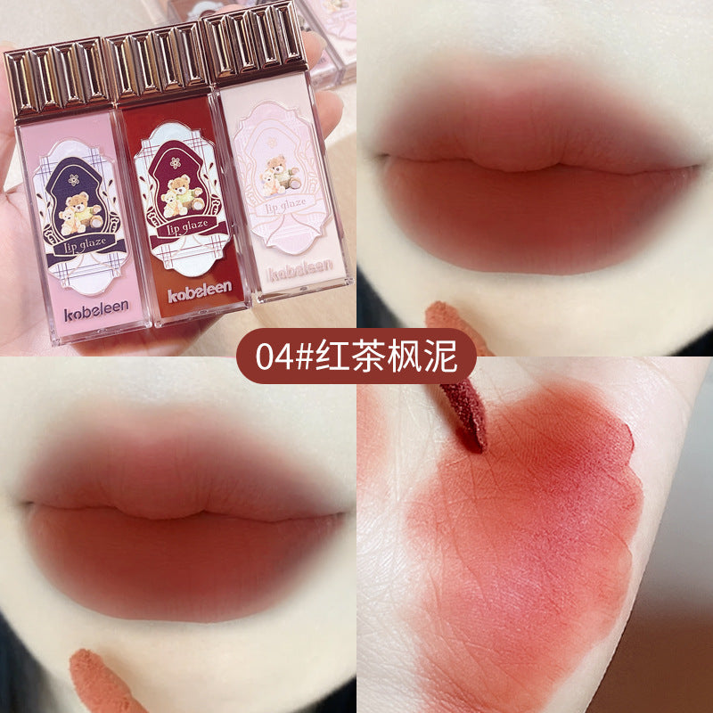kobeleen云朵口红唇釉六色哑光丝绒口红甜美显白低饱和少女唇泥