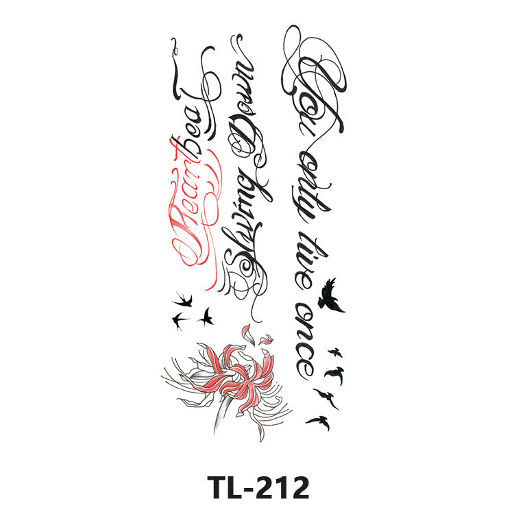 Free shipping Tattoo Factory Wholesale Fresh Tattoo Sticker Men's and Women's Flower Tattoo Stickers in Stock Direct Selling to Map Colorful Flowers
