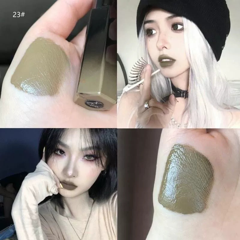 酒红色口红唇彩牛血红色唇釉不掉色不沾杯液体口红素颜哑光欧美高级感