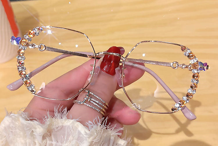Women's fashion glasses 2023新款防蓝光辐射平光镜无度数超轻眼镜女款高级感护目素颜神器
