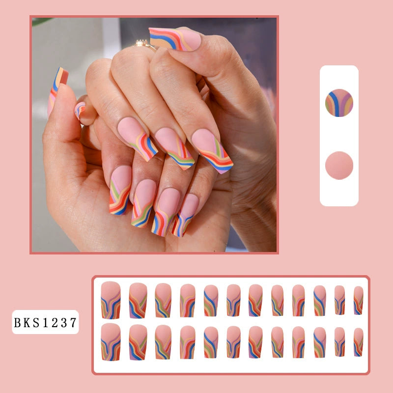(Hand made nail) Nail pieces, wearing nail pieces, long cross-border nail products, fake nails, European and American wearing nail nails