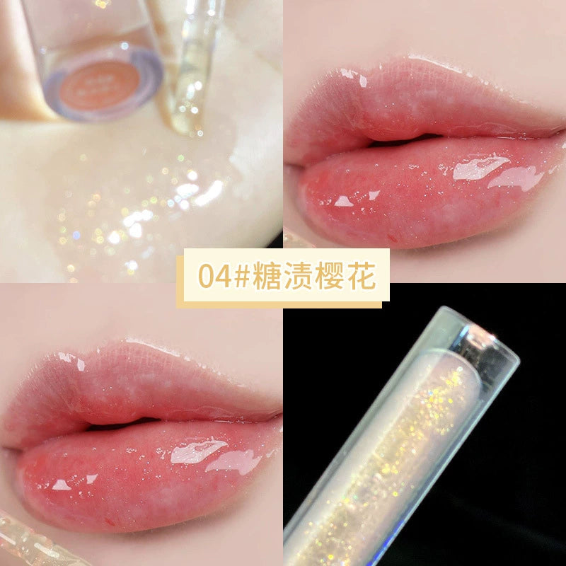 珠光带细闪口红唇蜜大牌润唇膏不掉色镜面不沾杯显白学生唇彩唇釉