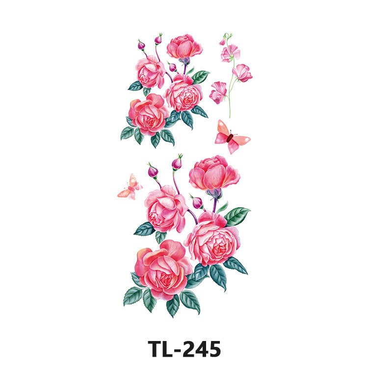 Free shipping Tattoo Waterproof Tattoo Sticker Fresh Flowers Stickers Sexy Plant Tattoo Small Picture Flower Tattoo Sticker in Stock Wholesale